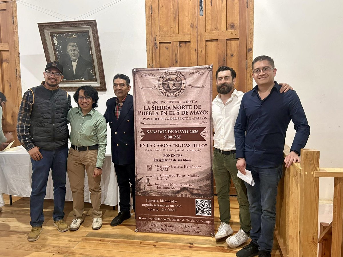 SocDefensoresRM's tweet photo. El 2 de Mayo, tuvimos el honor de participar en el evento “La Sierra Norte de Puebla en el #5deMayo: el papel decisivo del Sexto Batallón”, realizado en #TeteladeOcampo. Presentándose el libro “La transformación de la Sierra Poblana a través de los ojos de un maestro liberal” 🧵 https://t.co/MfZTMK5Uhg