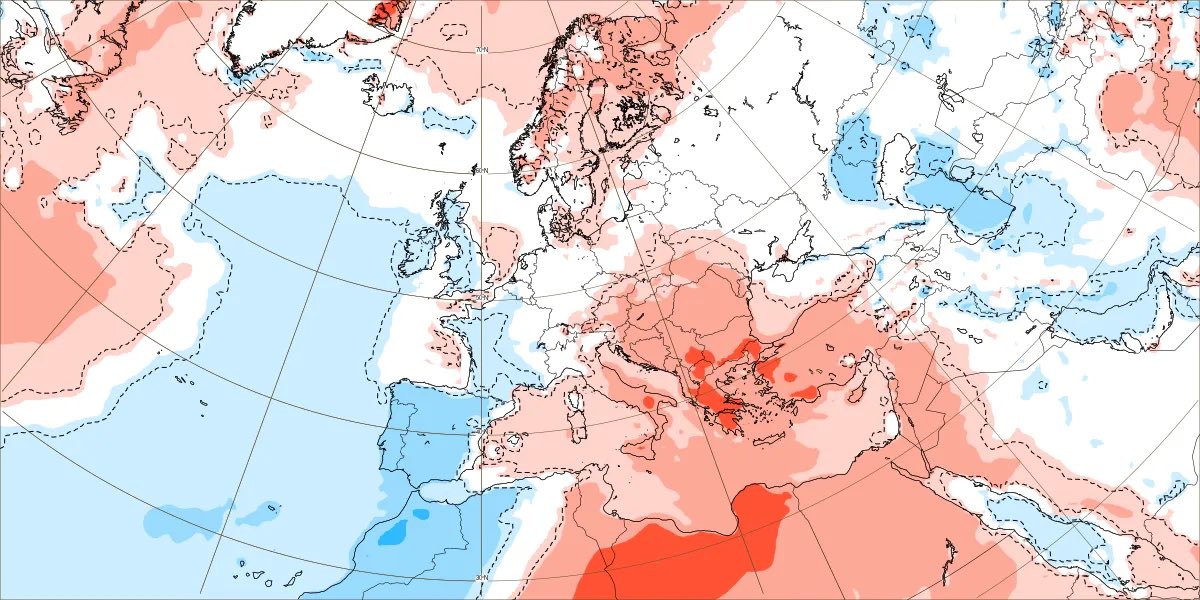 Weather_tr's tweet photo. Mayıs Ayının ikinci yarısında ülkemize mevsimine göre sıcak bir hava dalgası gelebilir, bu şekilde gelmesi halinde İstanbul 28°C - 30°C civarına İzmir hattı 30°C - 36°C çıkabilir, ancak durum henüz net değil, gelişmeleri takip etmeye devam ediyoruz ! ☀️ https://t.co/UY6qiQaFsL