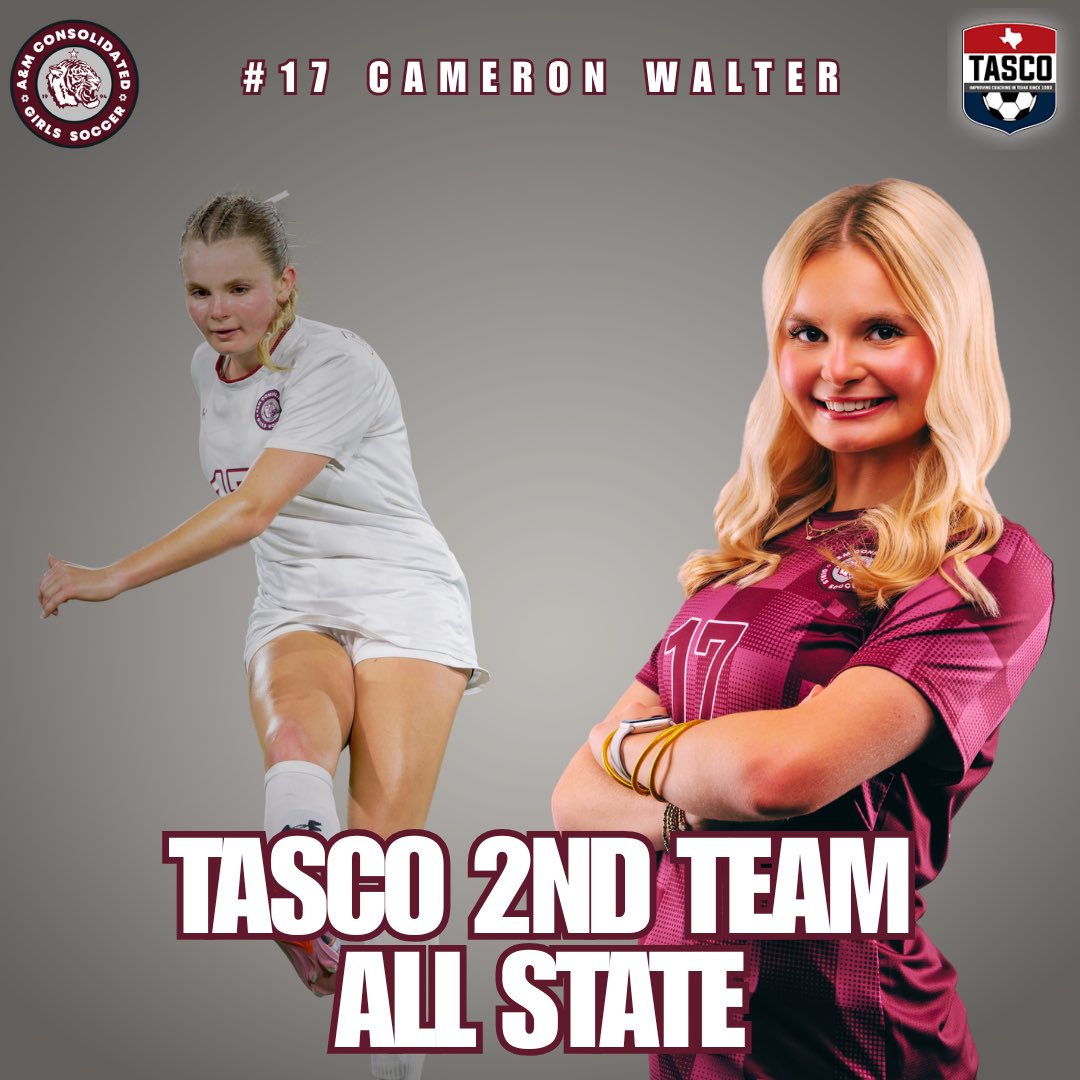 amcConsolSoccer's tweet photo. Congratulations to @cameronwalter25 for being selected to the @tascosoccer 2nd Team All State Team! https://t.co/uncmjDNKG2