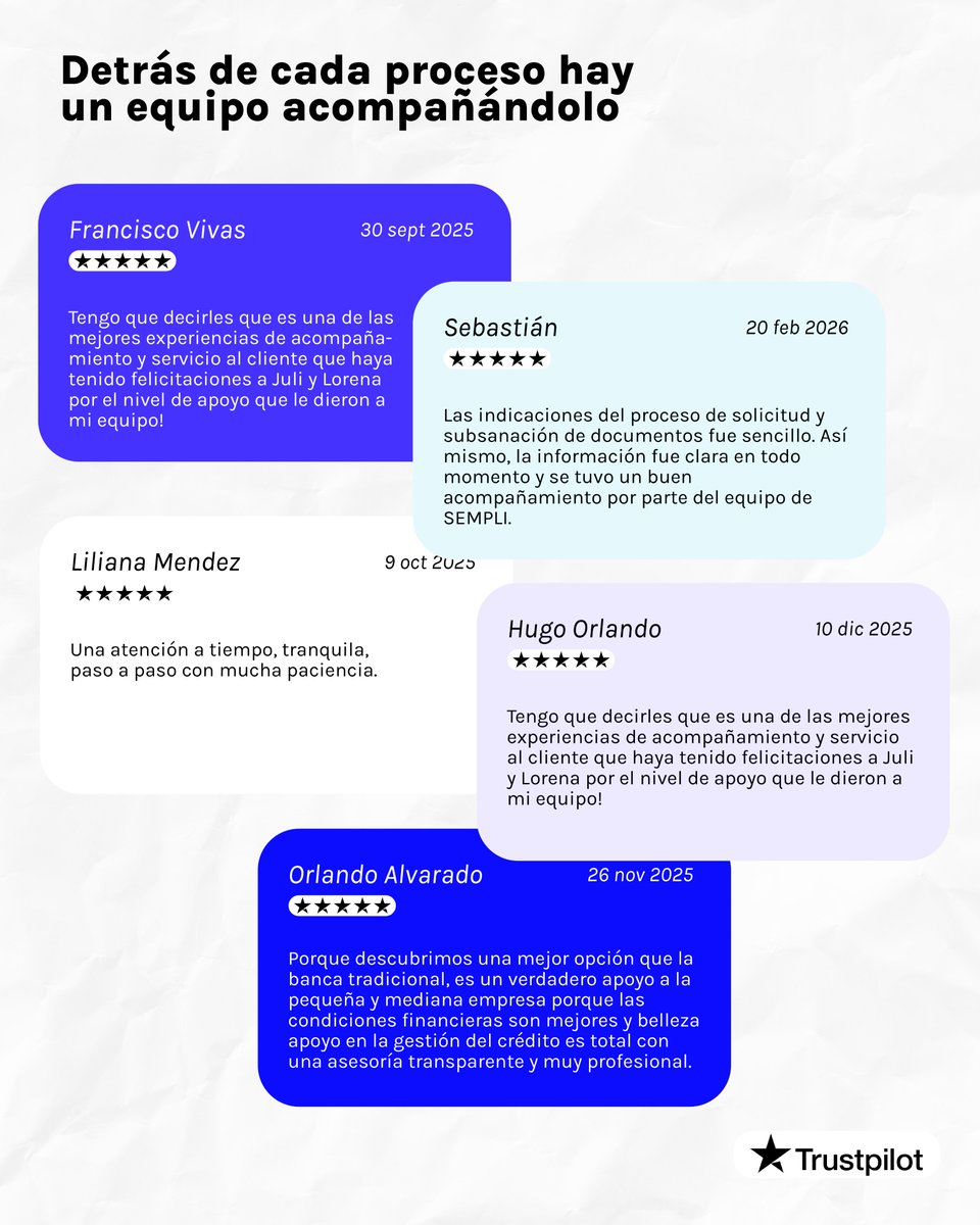 sempli_co's tweet photo. Detrás de cada solicitud no hay solo un proceso.

Hay decisiones, expectativas… y personas.

Por eso no se trata solo de digitalizar el crédito,
sino de acompañarte mientras lo tomas.

Resolver dudas, entender tu negocio
y estar cuando lo necesitas.

#Empresarios #Pymes https://t.co/cazxefWiPX