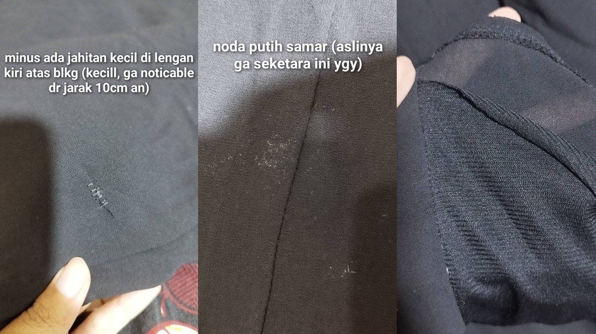 miwdst's tweet photo. 9. Blouse pita by Namira
🍁 ld 114, pj 63-67, pj lengan 53 cm
🎐 no minus, bahannya baguss tebel, warnanya lebih ke gold-cappuccino(?)
💰 30k

10. Kemeja ruffle hitam
🍁 ld 100, pj 62, pj lengan 55 cm
🎐 dpn ada furing jd agak tebel, model rufflenya cakepp, minus di pict 4
💰 25k https://t.co/W0aM2BppN5