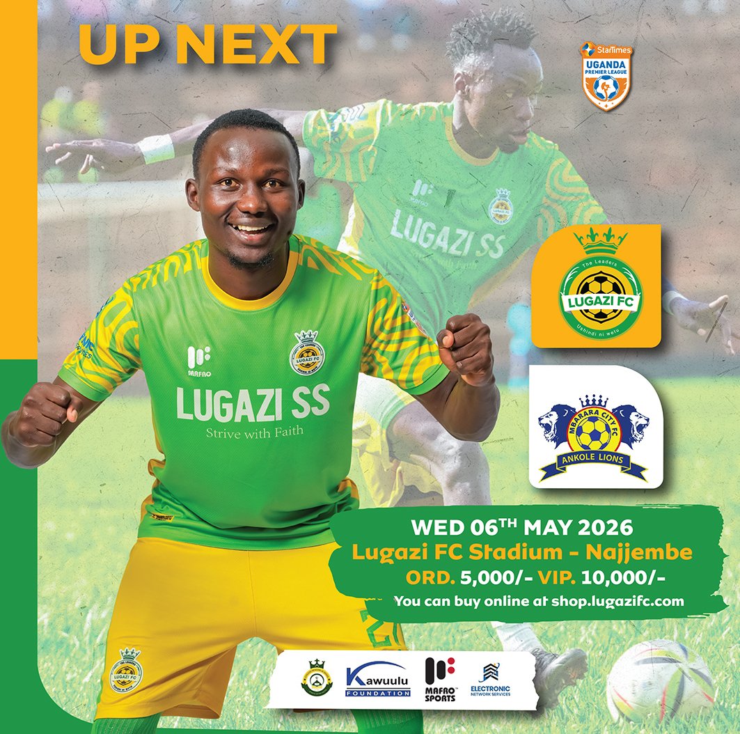 LugaziFC's tweet photo. ⏩️ || NEXT UP! 

The Leaders play home to Mbarara City FC on Wednesday. 

#TheLeaders
#UshindiNiWetu https://t.co/2hDUqiCWZR