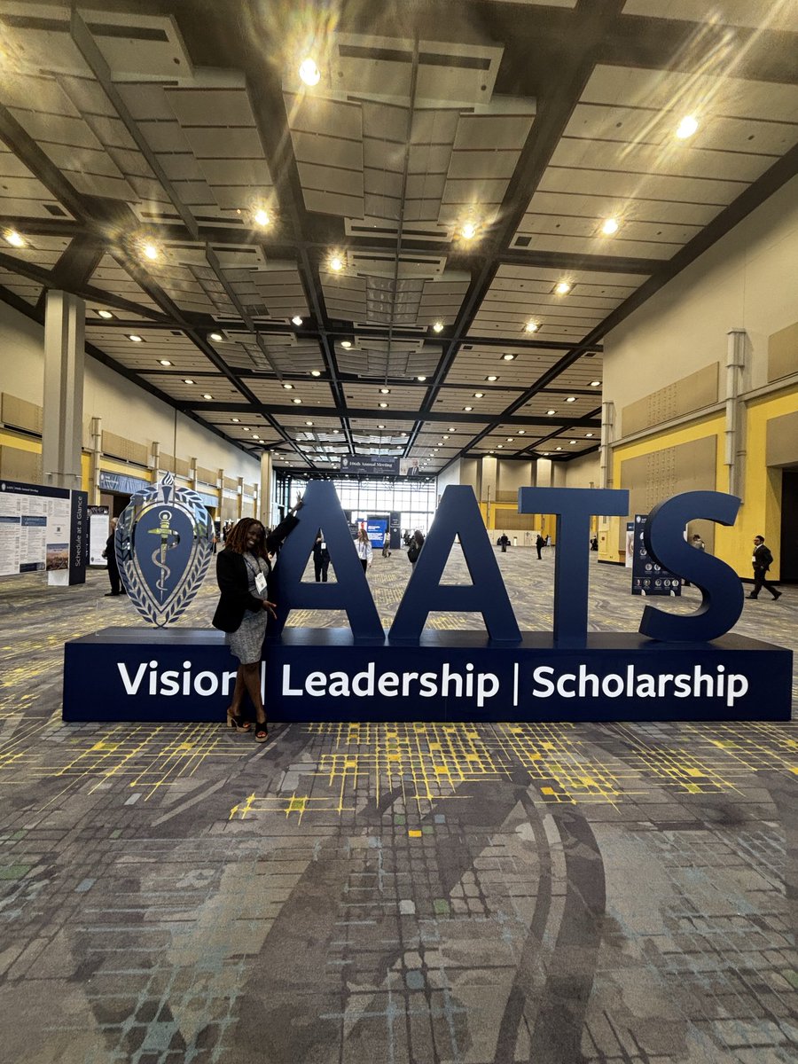 DrMuyiwaWinnie's tweet photo. What a privilege to be back at the #AATS , this time as a future CT surgeon. I’m incredibly thankful to @AATSHQ for making this happen. Excited to hit the ground running in a few weeks! https://t.co/rsGFePgzhO