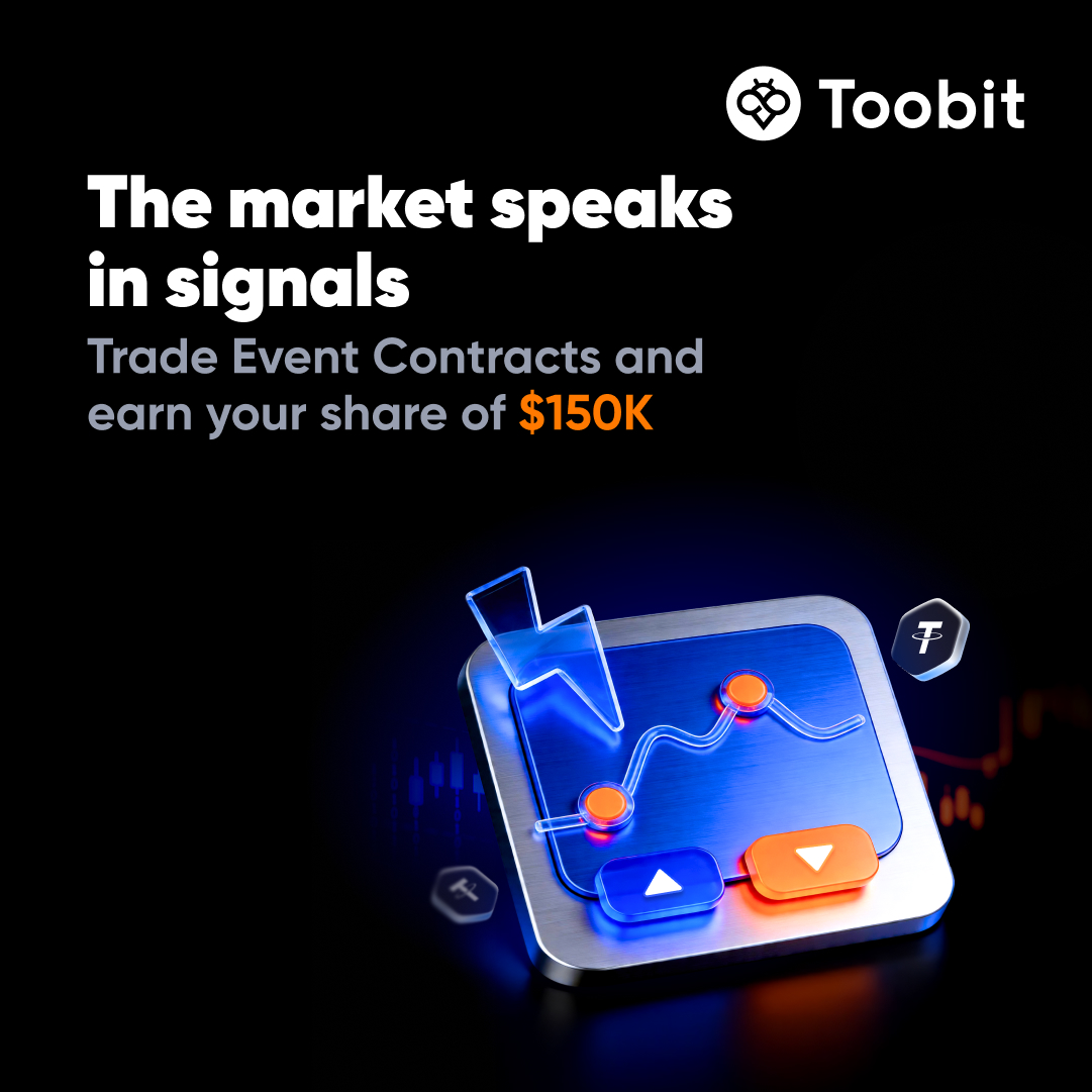 Toobit_official's tweet image. The market rewards the prepared. 150,000 USDT is up for grabs. Are you timing your moves right?
Trade BTC, ETH, SOL, or XRP Event Contracts and compete for your share.

Season is LIVE. Don't watch from the sidelines. 👇
bit.ly/4vyqxHE

#EventContracts #Crypto #Trading