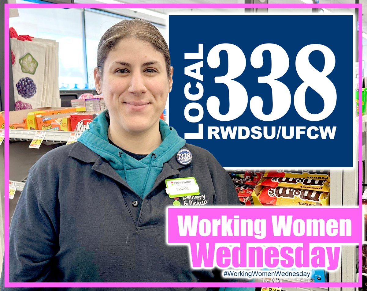 Local338's tweet photo. #WorkingWomanWednesday Vanessa Lobello is a 6-year member working at Stop &amp; Shop in Bayside! https://t.co/ba4XeiPpEb