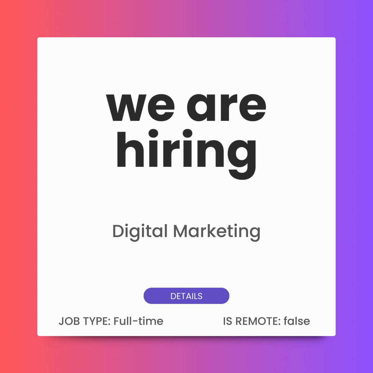 hirewitharfeen's tweet image. Job Title: Digital Marketing
Location: Washington, District of Columbia, US
Job Posted: 05/04/2026
Apply Link: clik.link/2xyggu6b
Request Job Here: rb.gy/it88gs

#NowHiring #JobOpening #JobVacancy #Hiring #JobAlert