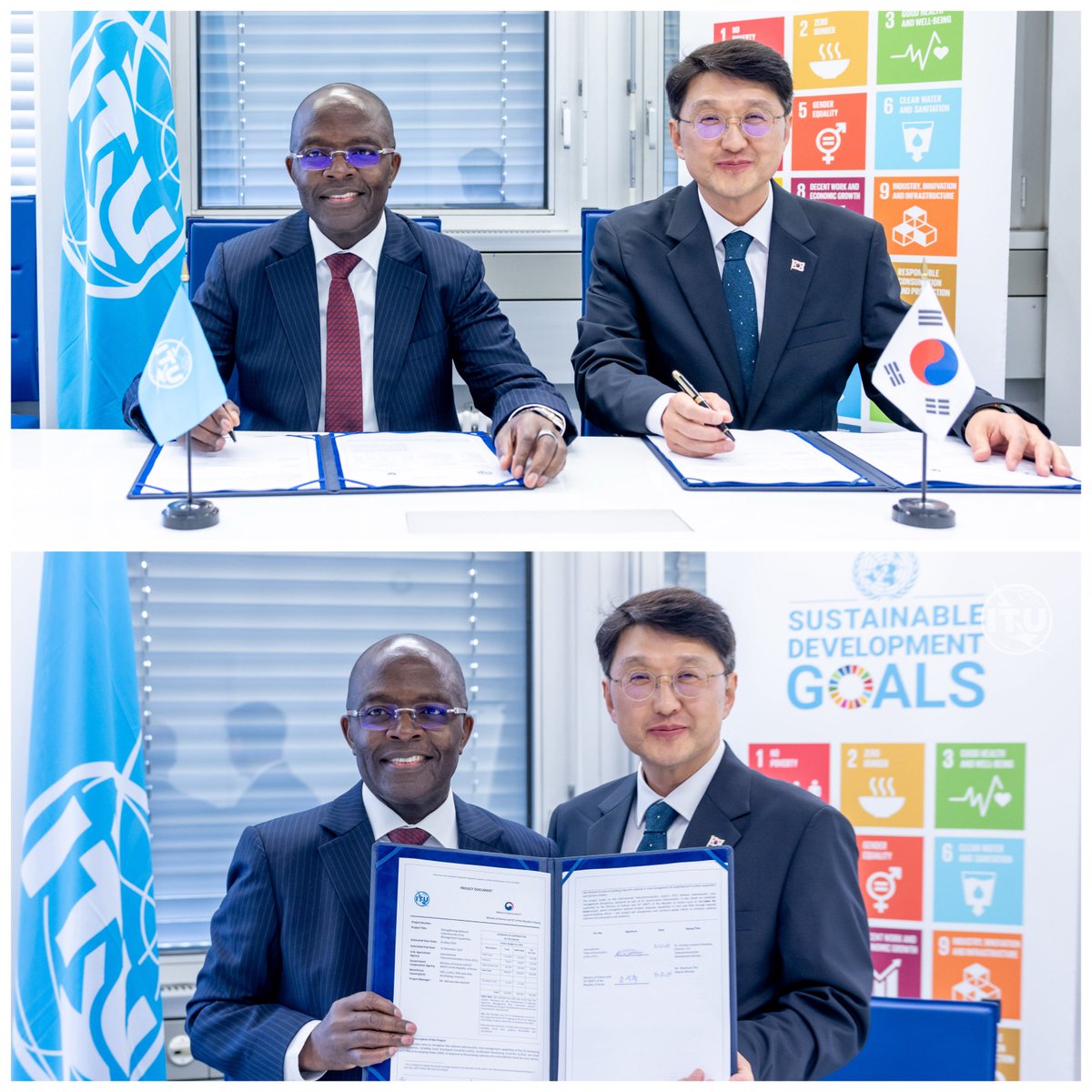 ITUBDTDirector's tweet photo. I am pleased to announce that I welcomed H.E. Woohyuk Choi, Deputy Minister @msitmedia, and signed a new project document on “Strengthening National Cybersecurity Crisis Management Capabilities,” with the Republic of Korea—marking our 19th partnership and a long-standing collaboration with @ITUDevelopment.

This initiative will support developing countries, including #LDCs, #LLDCs and #SIDS, through:

- National cybersecurity crisis management readiness assessments and development of tailored implementation roadmaps
- Targeted capacity-building programmes for both incident responders and senior decision-makers to strengthen coordinated crisis management
- Delivery of national crisis simulation exercises to test coordination mechanisms and enhance response and decision-making processes.

Supporting countries to better prepare for, respond to, and recover from cyber incidents is a priority. I look forward to continuing this collaboration and deliver impact on the ground.