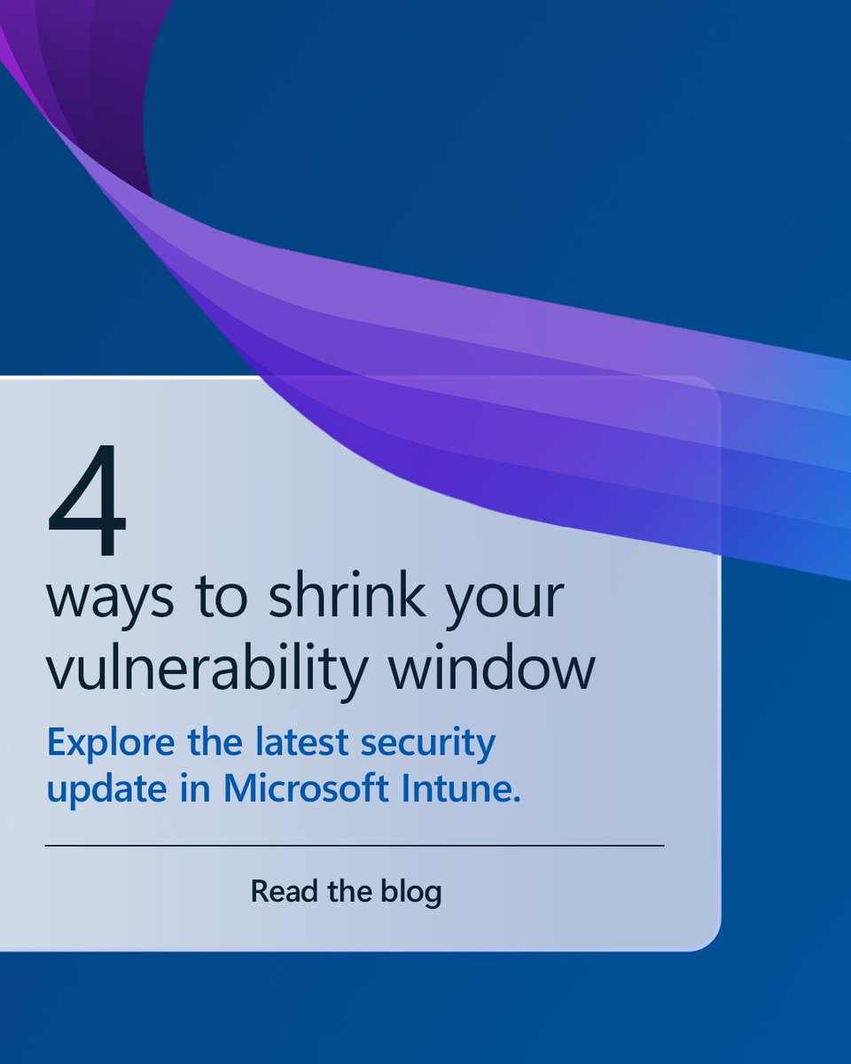 Microsoft Intune tweet media