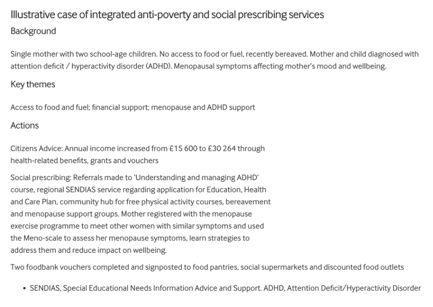 ADC_BMJ's tweet photo. Children living in poverty are more likely to experience a chronic illness and have poorer health outcomes.

This article shares how a Wellbeing Hub model brings together social prescribing and Citizens Advice support to tackle barriers.

Read more here: https://t.co/TB8sDKn6hp https://t.co/gQpWtwELkx