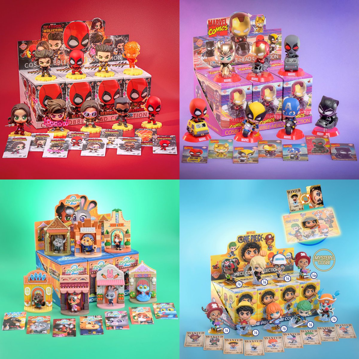 Preorder Now: Marvel, One Piece, & Zootopia Cosbi Collections at