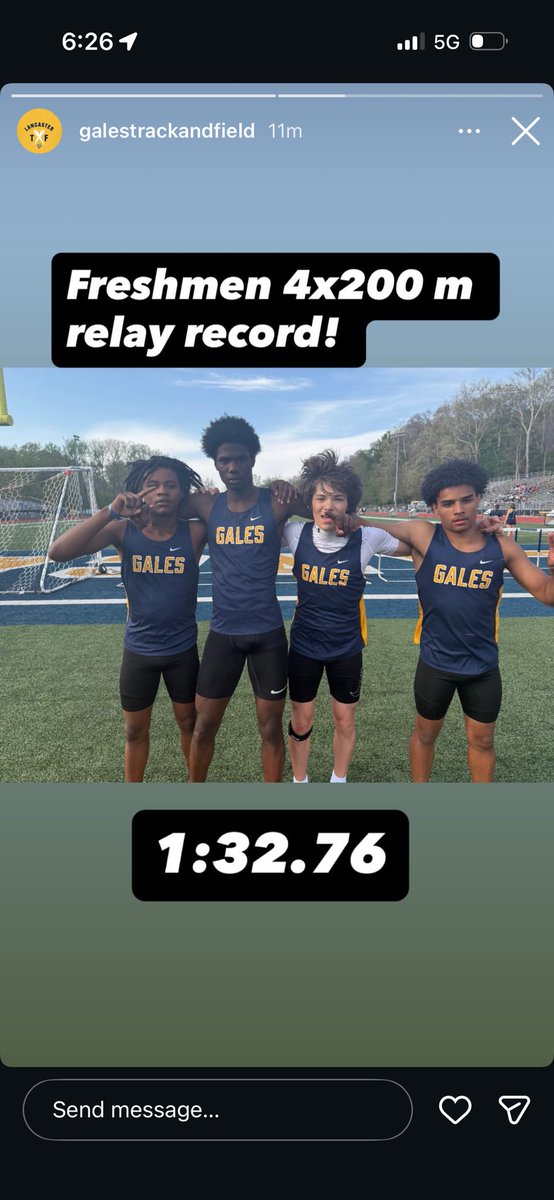 SweatteIsaac's tweet photo. Season’s been going great so far. 💯 Blessed to be part of a freshmen 4x200m relay record (1:32.76) and we came back to break another one in the 4x100m with a 43.84. Individually, I hit a new SB of 11.55 in the 100m and split a 10.9 in the 4x1. More work to do, but we’re just getting started.