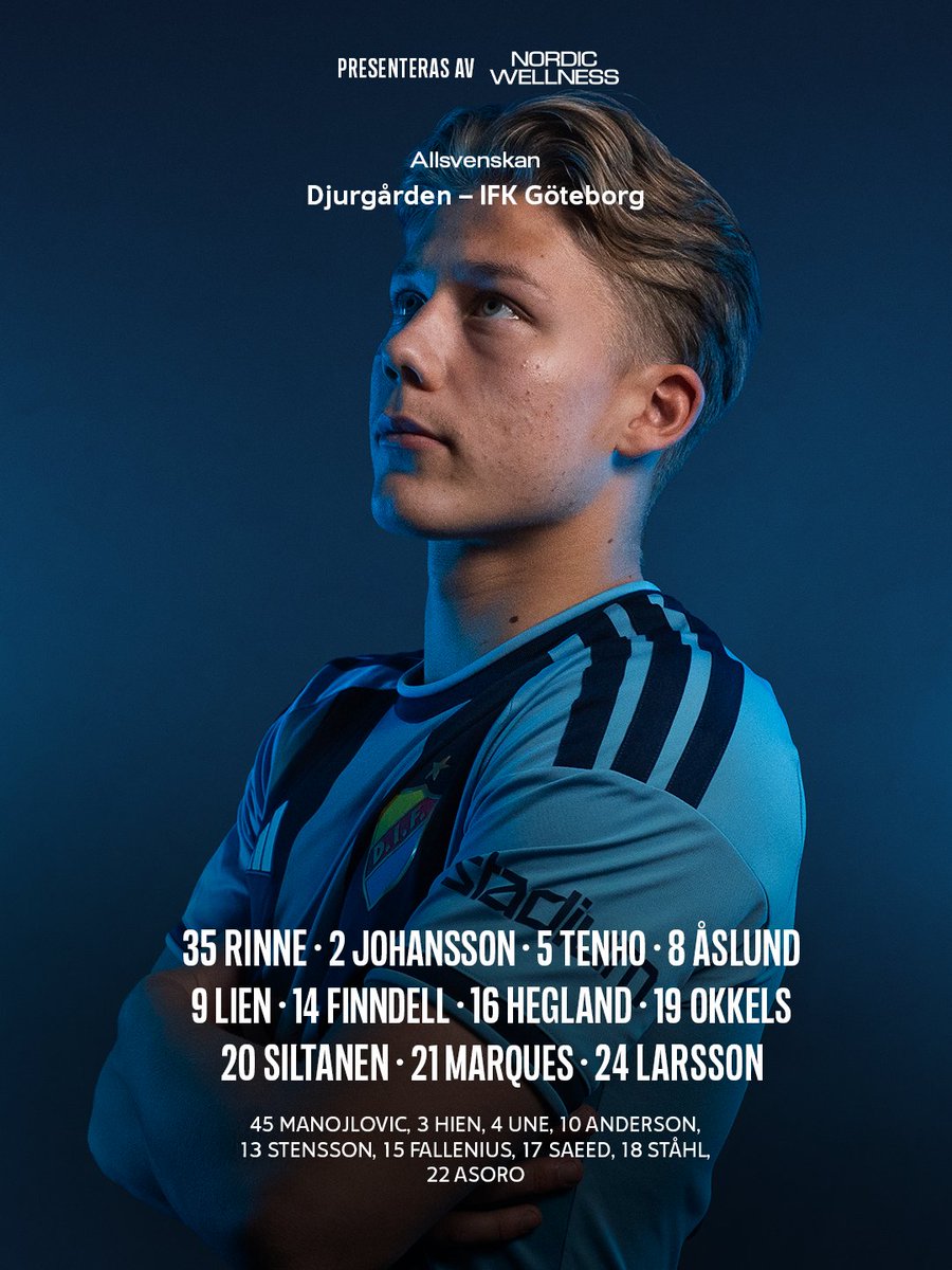 DIF_Fotboll's tweet photo. Startelvan mot IFK Göteborg! https://t.co/t29c25gIgQ