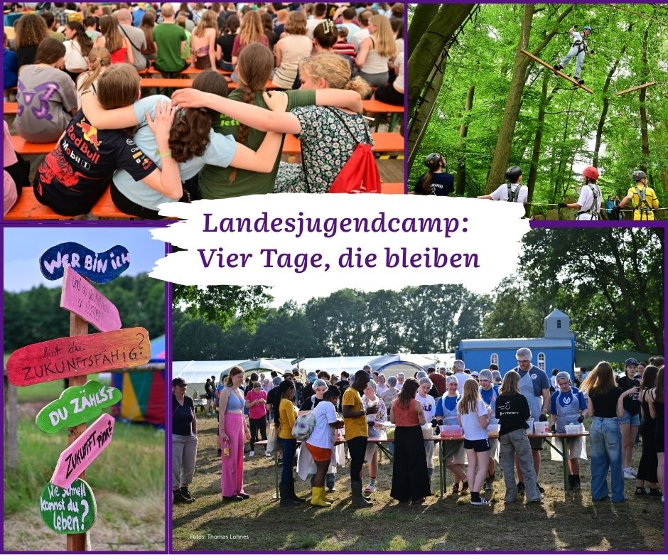 kirchehannovers's tweet photo. Wenn Mitte #Juni #Zelte wachsen, #Musik ertönt und überall junge Menschen unterwegs sind, dann ist klar: Das #Landesjugendcamp steht vor der Tür. Zwei Teamerinnen berichten, was das #Camp so besonders macht. ⛺️
➡️ https://t.co/L6Hrw1xfor https://t.co/kLxsz13Qcx