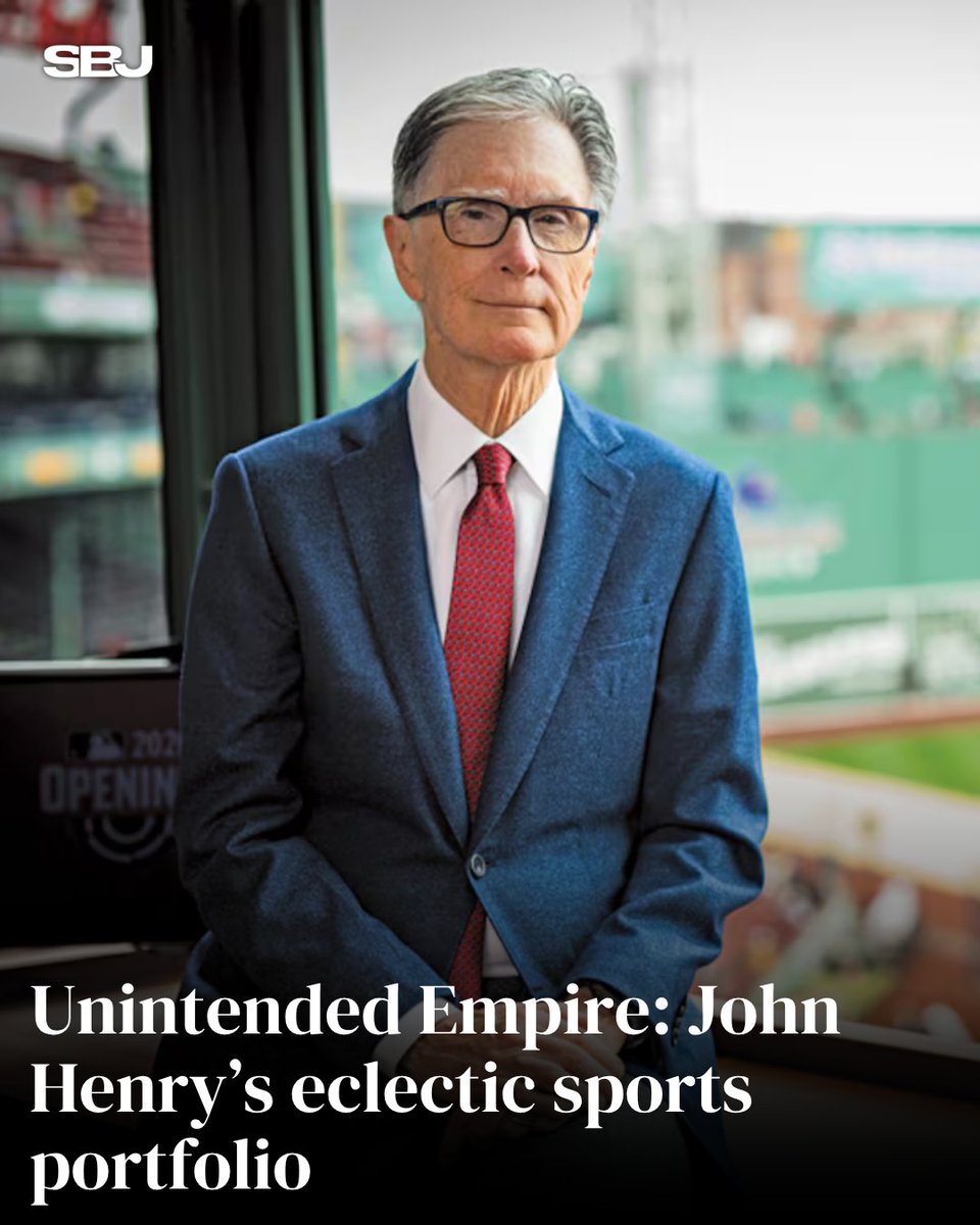 SBJ's tweet photo. John Henry has built one of the most influential portfolios in sports over the last quarter-century.

The SBJ 2026 Lifetime Achievement honoree has helped grow Fenway Sports Group into a $14B sports conglomerate spanning the Red Sox, Liverpool FC, Penguins, NASCAR & PGA Tour.

MORE: https://t.co/OP1LKbwBpN