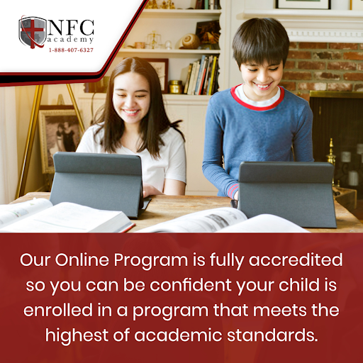 academynfc's tweet photo. You don’t have to worry about coming up with your own curriculum to #Homeschool your child. Our #OnlineProgram is accredited so you can be sure your child is learning everything they should. https://t.co/C1gJTZAcmC https://t.co/g18Te5sL0v
