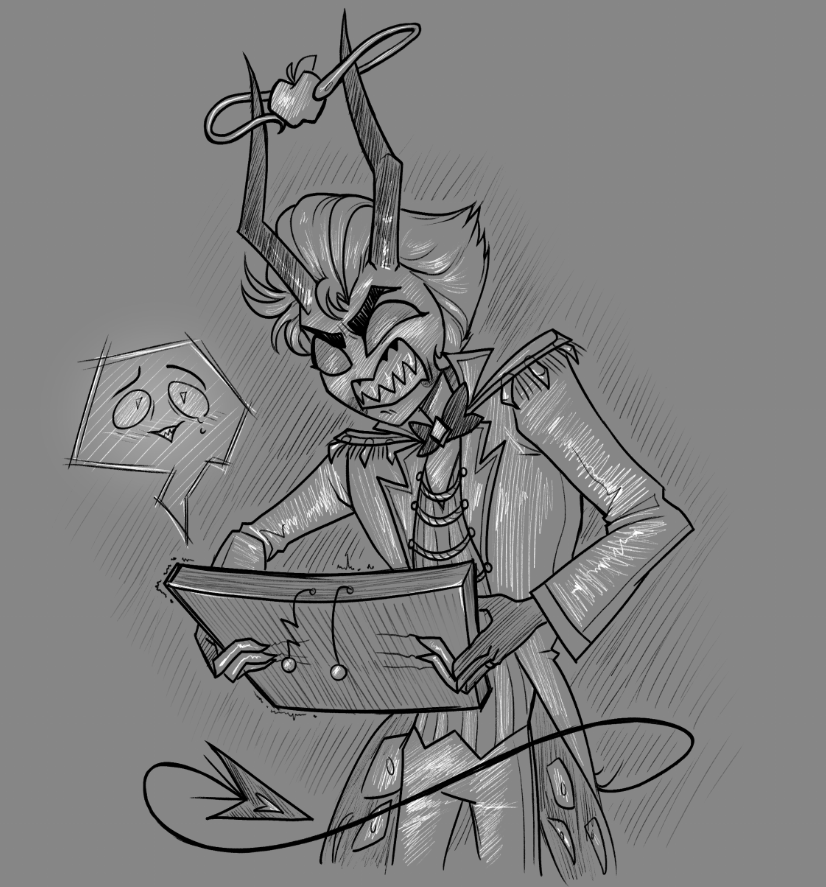 LotusEmilie's tweet photo. Vox would actually be MORE turned on if he didn't know Lucifer couldn't harm him. oh well...
#HazbinHotel #LuciferMorningstar #Vox does this count as #StaticApple ? #AppleStatic ? https://t.co/VUOxfhD8CC