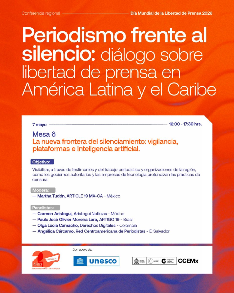 ARTICLE 19 México y Centroamérica tweet media