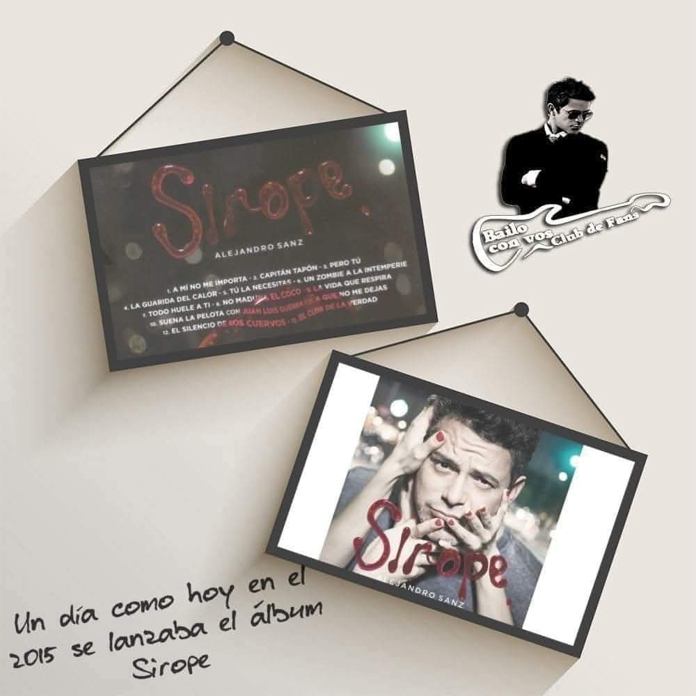 Un día como hoy, allá por el 2015 se lanzaba #Sirope. <a href="/AlejandroSanz/">Alejandro Sanz</a>

Queremos saber: Cuál es tu tema preferido? Alguna frase que te guste?
#Sirope #JugáConBailo y contanos.
#EfeméridesSanzeras #Sanz #UnDíaComoHoy #Recuerdo #Efemérides #AniversarioSirope