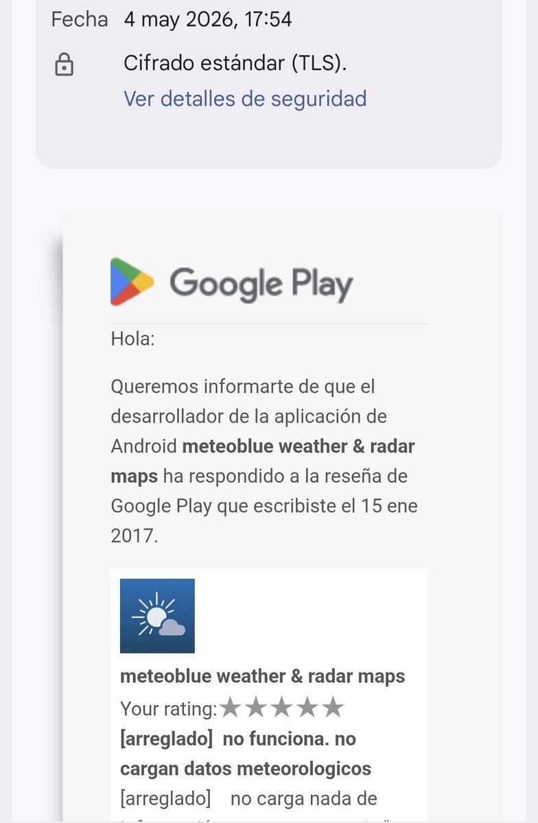 MarcoProDev's tweet photo. @meteoblue 9 años en contestar a una reseña!!! Jajaja. me ha costado ubicarla en mi cabeza. En vuestra defensa diré que al menos habéis contestado jajajaja https://t.co/9lyi8XuVcW