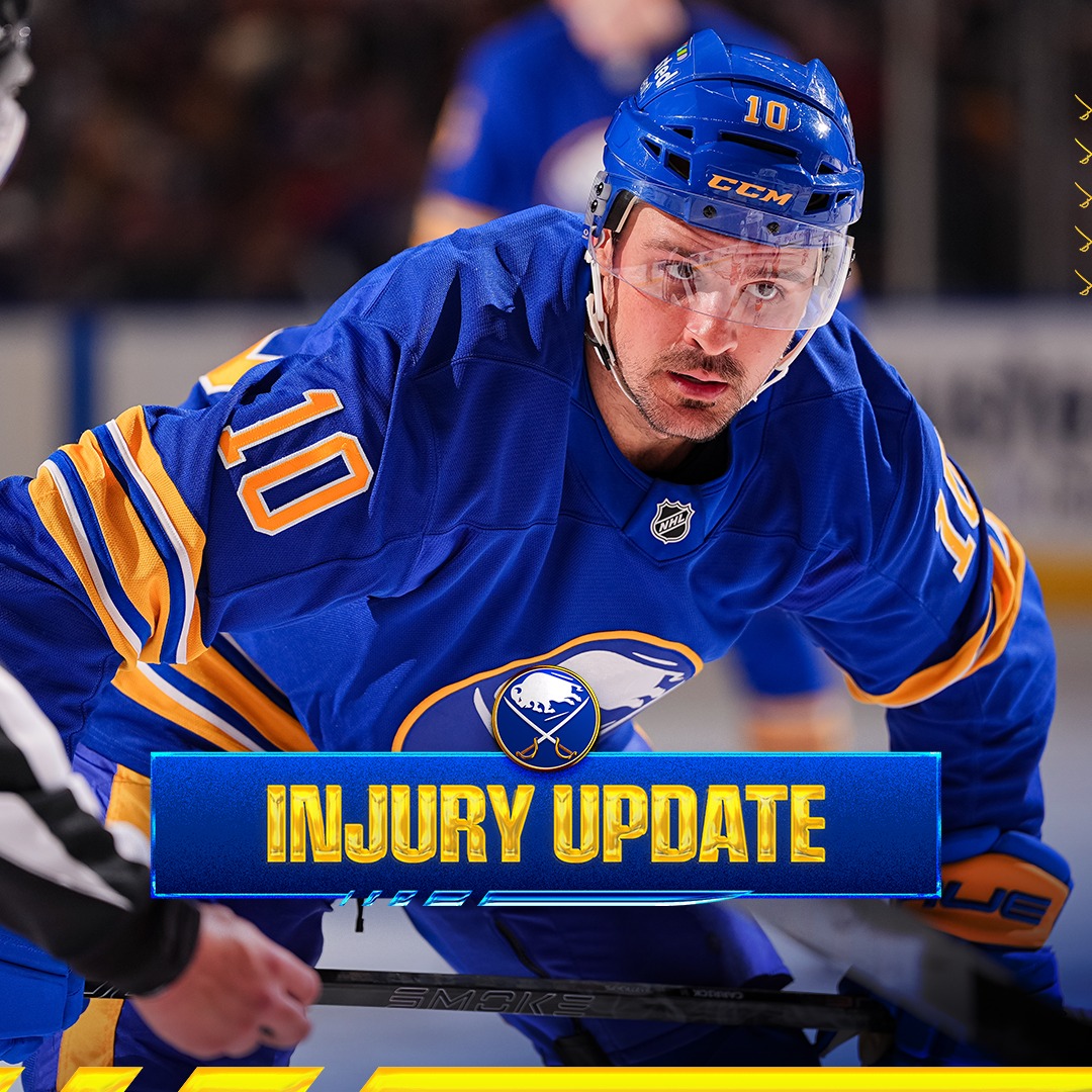 BuffaloSabres's tweet photo. Sam Carrick, who was initially expected to miss Round 2, has progressed well and could practice tomorrow, per coach Lindy Ruff. 

More → https://t.co/VVFs8QUDLV