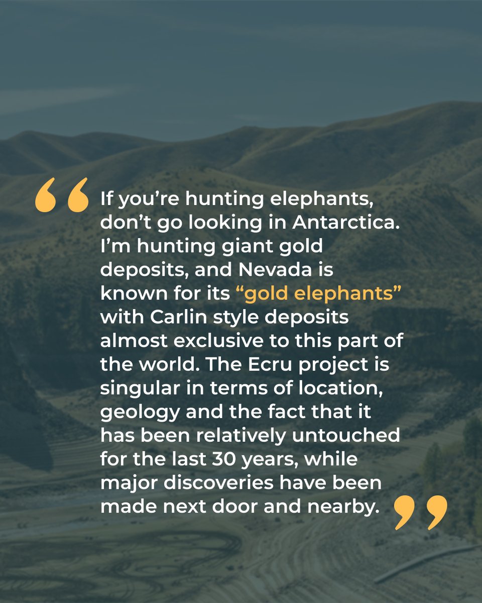 AurbisResources's tweet photo. After 23 years across Australia &amp; Africa, Johan Lambrechts turned his focus to Nevada. His reason? "I'm hunting giant gold deposits. Nevada is known for its gold elephants." The geology speaks for itself. So does the team.

#Aurbis #GoldExploration

https://t.co/AiWq5TNerh https://t.co/JzGavcNfbg