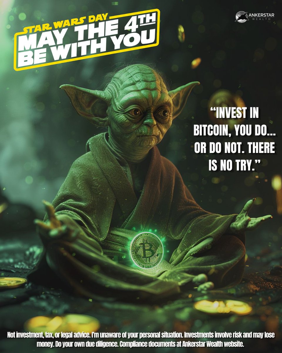 Ankerstar's tweet photo. "Invest in Bitcoin, you do... or do not. There is no try." https://t.co/sLSxkcdqtq