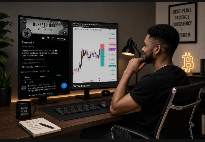 Blessedhand_'s tweet photo. Locked in 🔐 
Trade less.
Wait more.
Win better. https://t.co/MOASM2gA22