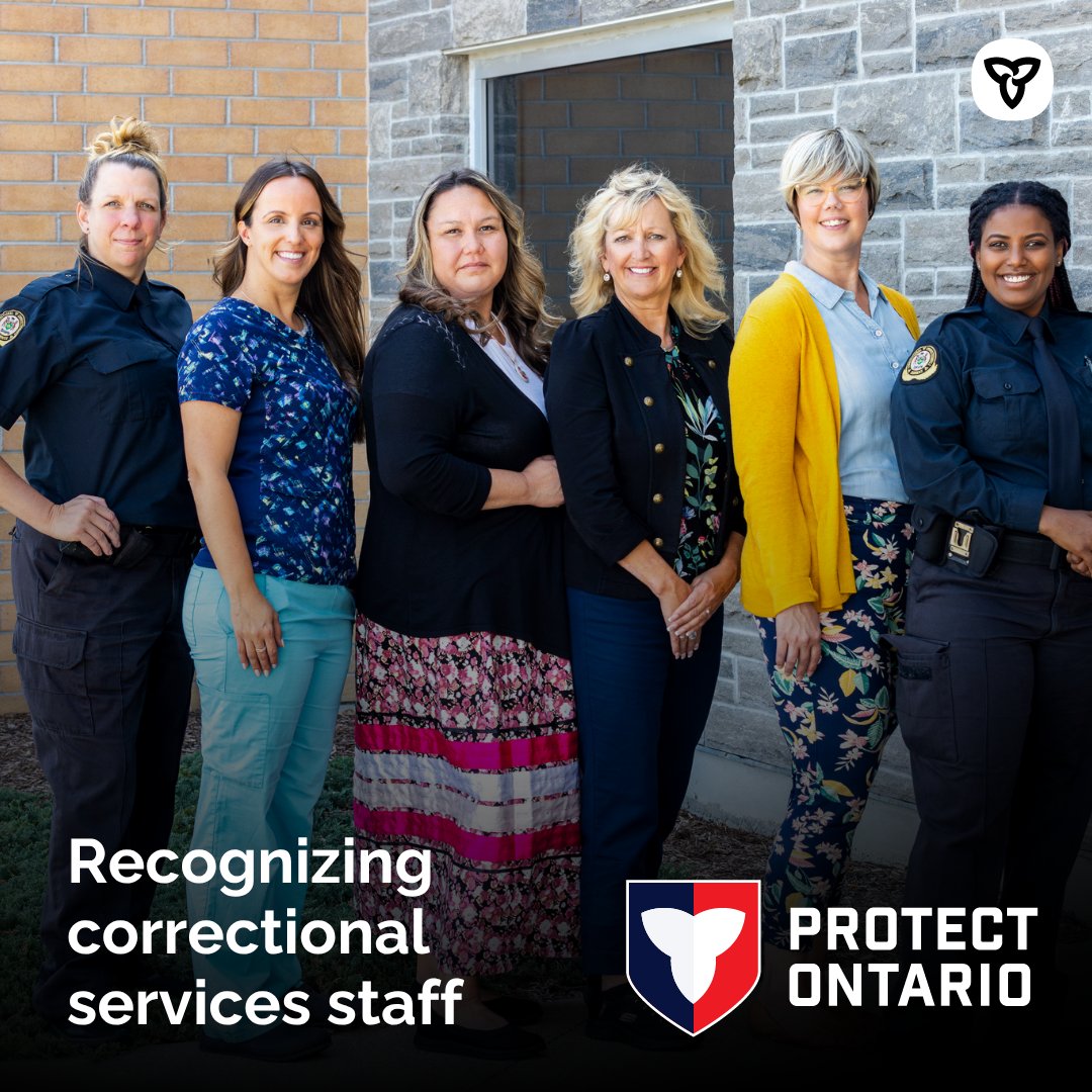 ONsafety's tweet photo. This week, we celebrate Correctional Services Staff Recognition Week as well as Probation and Parole Officers Week across Ontario. 

Their dedication, professionalism and commitment help keep our communities safe every day. 
#CorrectionsWeek https://t.co/4IIK7dzIcD