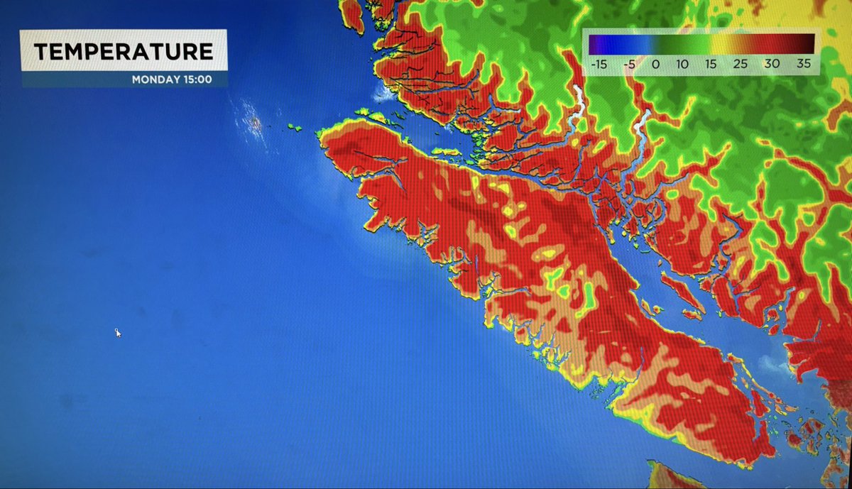 tessvanstraaten's tweet photo. 🌡️Here’s a look at this afternoon’s #BCwx temperature outlook for #VancouverIsland with most areas around 10°C ⬆️ normal. 🔥 Fire danger is high for #YYJ #YCD #YQQ #Cowichan #YBL and many other areas so please be careful! @CHEK_News #BCstorm 😎 https://t.co/bAXuTRGAA5