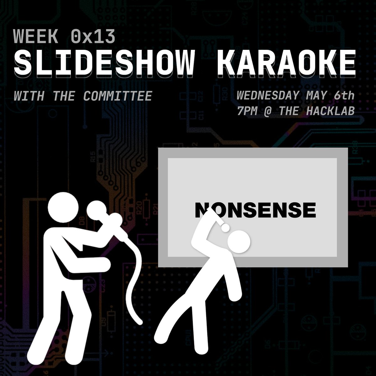 AbertayHackers's tweet photo. G'day all! Happy (or not so happy) submission week! The holiday is almost here and this is our last week of Hacksoc before we set you free and, as is per tradition, our new committee will be doing some Slideshow Karaoke 🎤! https://t.co/oLXasfi37e