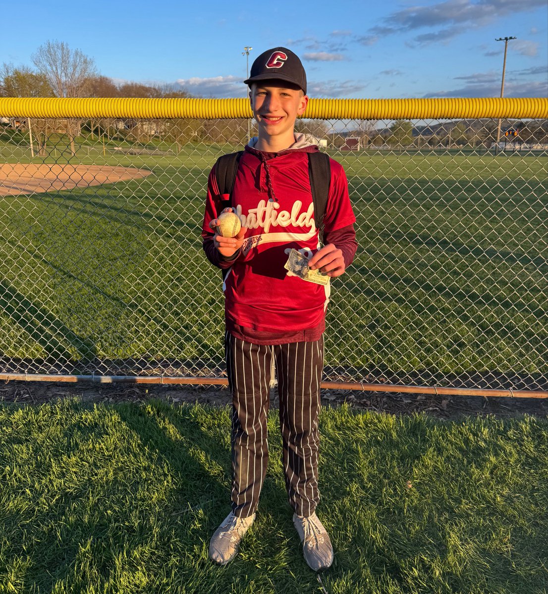 HeatRochester's tweet photo. Congrats to Max for knocking one out of the park last week! His grandpa might have sweetened the deal with an Andrew Jackson! 🙂 Keep up the good work! Go Heat! https://t.co/pC8Y7n0PSO