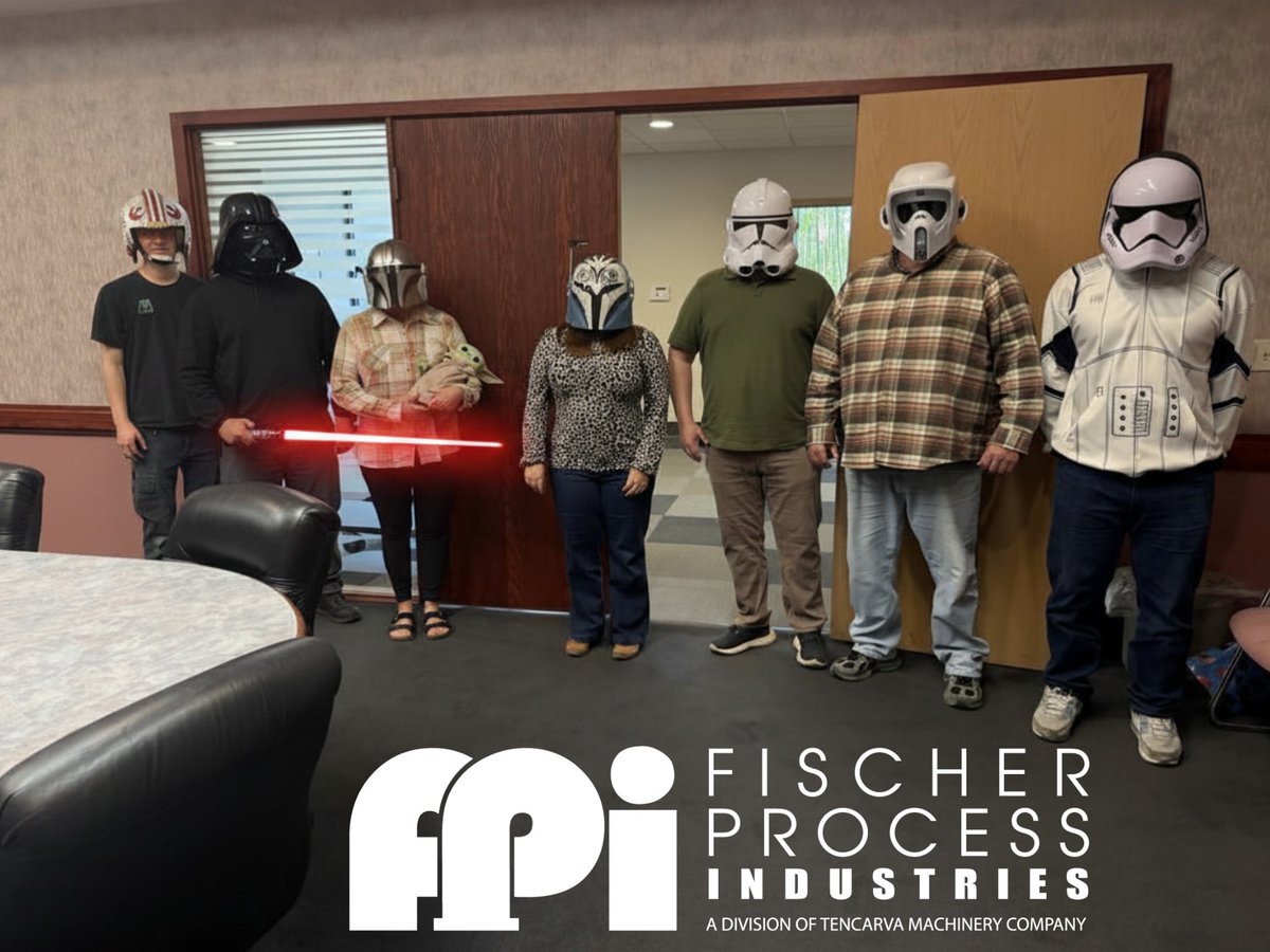 fischer_process's tweet photo. Teamwork makes the dream work - and the force is strong with our Loveland, OH team. May the 4th be with you! 

#StarWarsDay https://t.co/ZYCWuD3Tmb