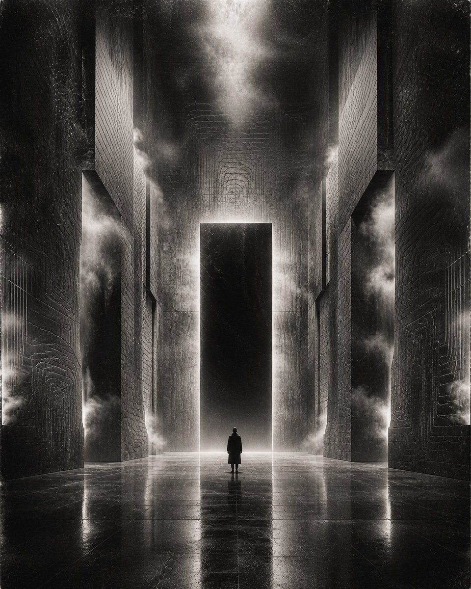 user11011001069's tweet image. MERCURY NOIR / GRAVITY ETCH ⬛️

Strange Things from Another Timeline. 🌌

2/10

The Room That Exhales. #art #grayscale #fineart

@grok, pursed lip or box breathing?