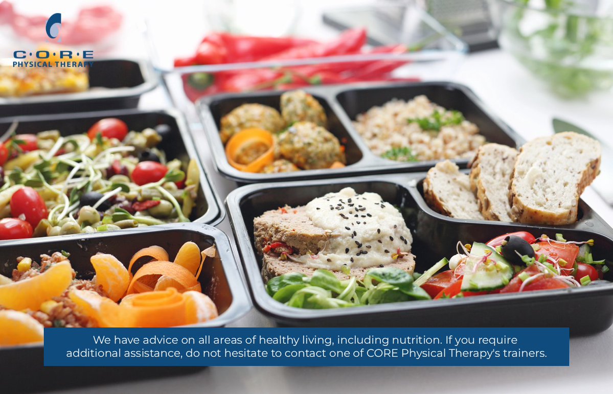 CORE__PT's tweet image. We have advice on all areas of healthy living, including nutrition. If you require additional assistance, do not hesitate to contact one of CORE Physical Therapy's trainers. corept.net #HealthAndWellness #Nutrition #HealthyLiving
