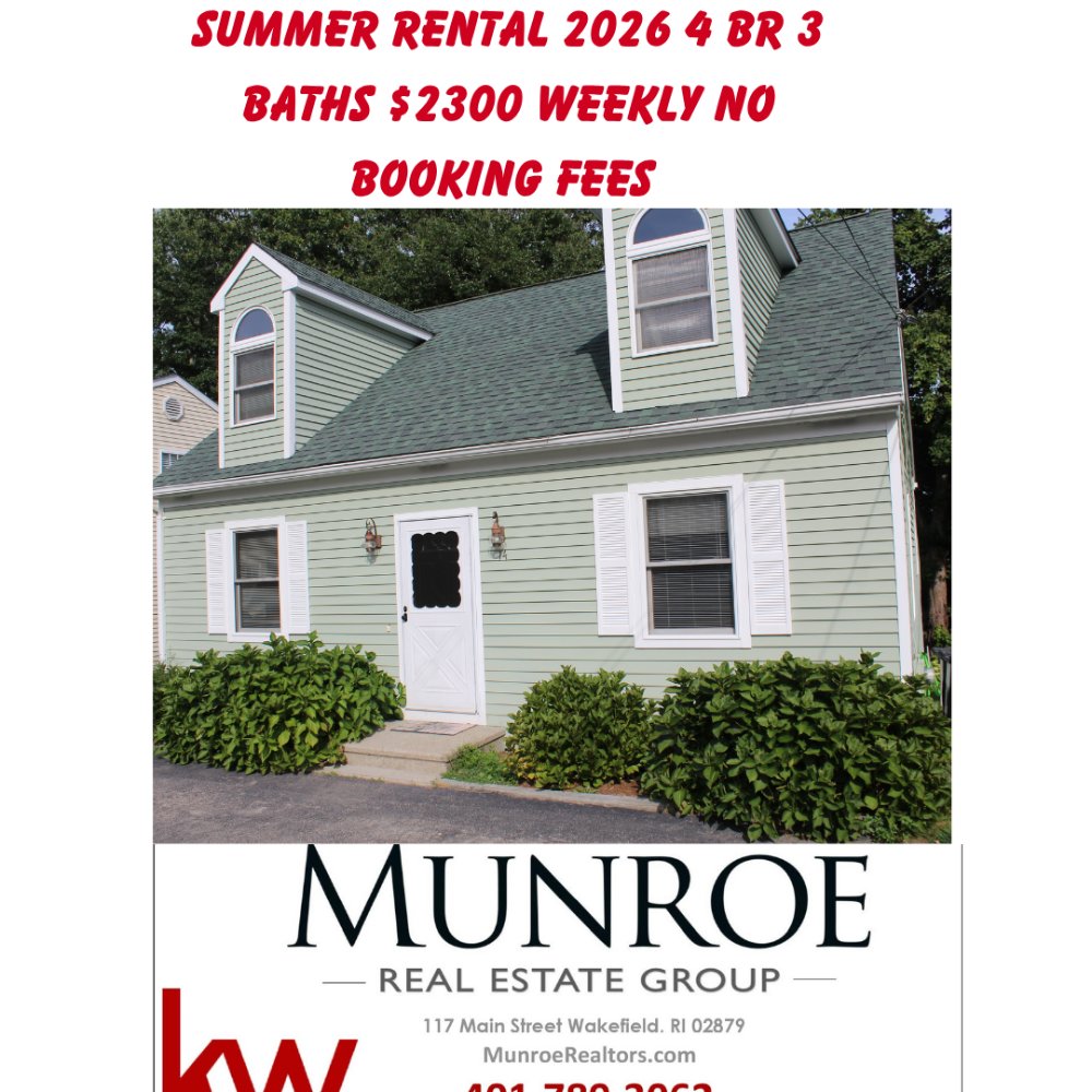MunroeTeam's tweet photo. Summer 2026 Vacation Rental – Bonnet Shores
14 Aroostook Trail, Narragansett, RI
$2300 per week

4 Bedrooms, 3 Full Bathrooms – Spacious and perfect for families or groups
Located in Bonnet Shores, close to beautiful beaches and local attractions

CALL 401-789-9396 https://t.co/WOqwuh2FCQ