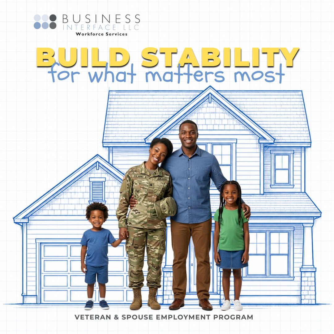 BIWorkForce's tweet photo. Your military experience built skills employers need: leadership, discipline, and adaptability.

Our Veterans Employment Program helps veterans turn those skills into real career opportunities.

Apply today: https://t.co/FoyZYLQo1G
#veterans #veteranemployment https://t.co/21iUi8yQYN