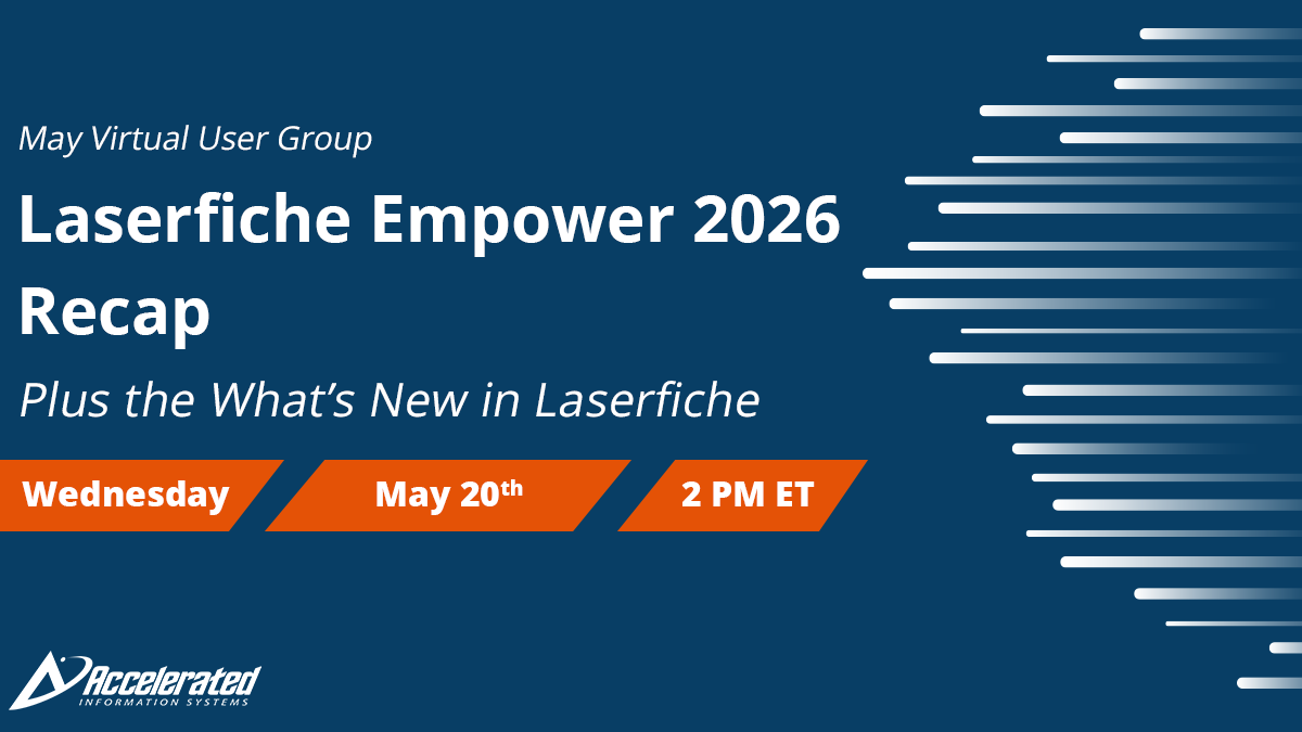 AISWW's tweet photo. Did you catch the "#AgenticAI Era" buzz at @laserfiche  Empower 2026? Whether you were in Vegas or missed the conference, we are breaking down the biggest reveals in our upcoming #virtualusergroup.

Register here: https://t.co/ep4a1c5Yhb

#LFEmpower https://t.co/sFjUmF2i7R