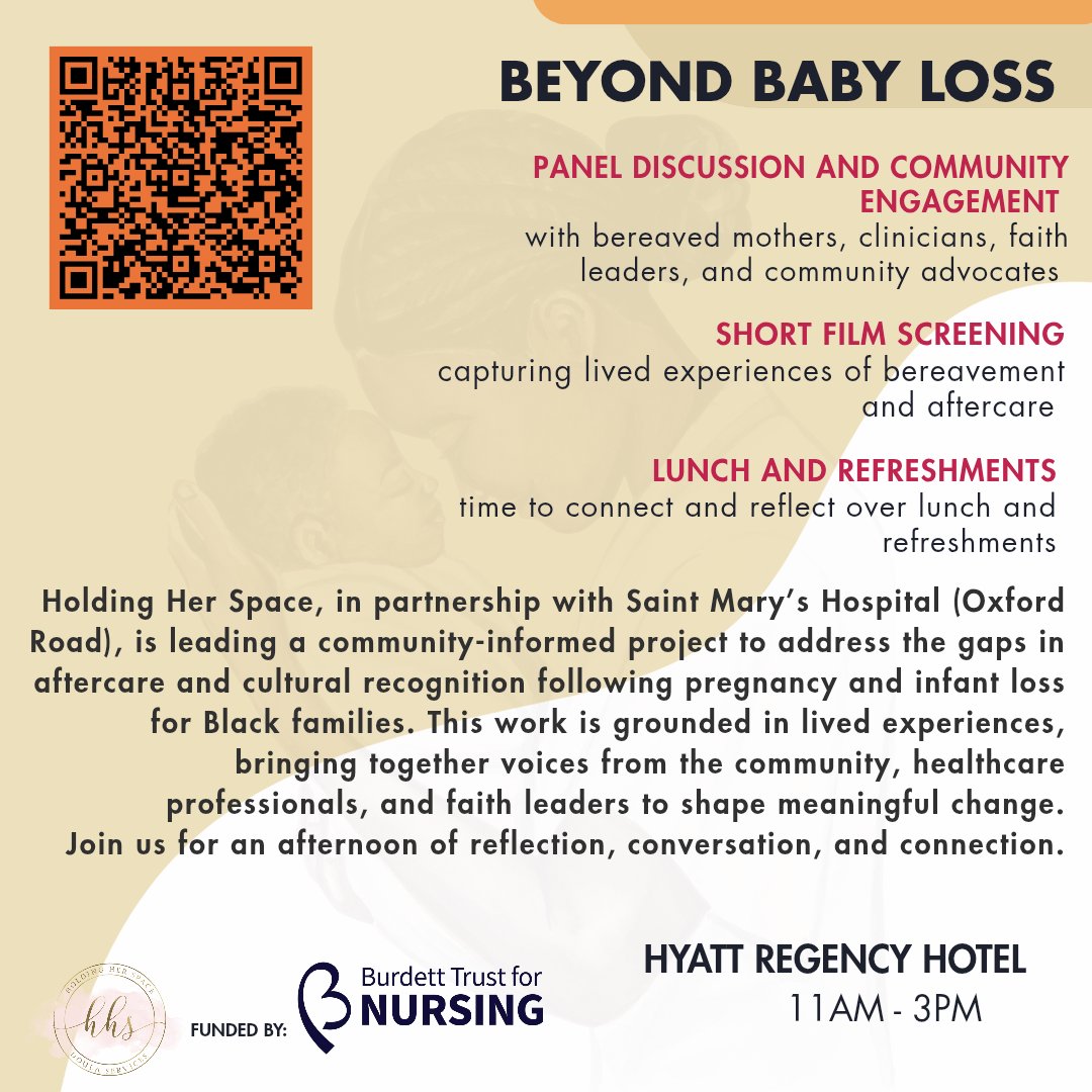 holdingherspace's tweet photo. Join us this Black Baby Loss Awareness Week for a powerful and reflective event centred on improving bereavement care for Black African and Caribbean women and families.
Register Now✨️
https://t.co/F8PYBLdlUu https://t.co/5NxXvcM02A
