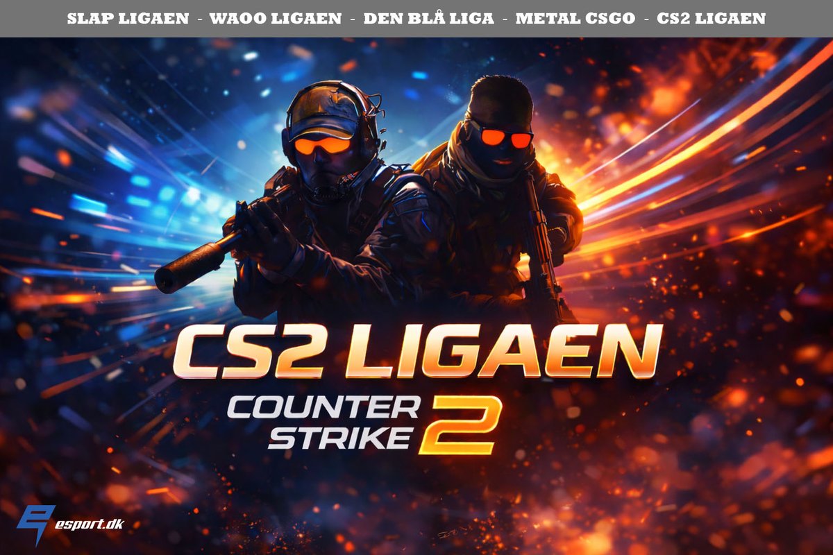 eSportdk's tweet image. CS2 LIGAEN SÆSON 67 - TILMELDINGSFRIST
5. maj sidste dag for tilmeldingen til kommende sæson

Åben turnering for alle - uanset om man er fra en skole, forening eller nogle venner som spiller sammen.
esport.dk/article/257/cs…

#cs2ligaen #esport #esportdk #cs #cs2 #counterstrike