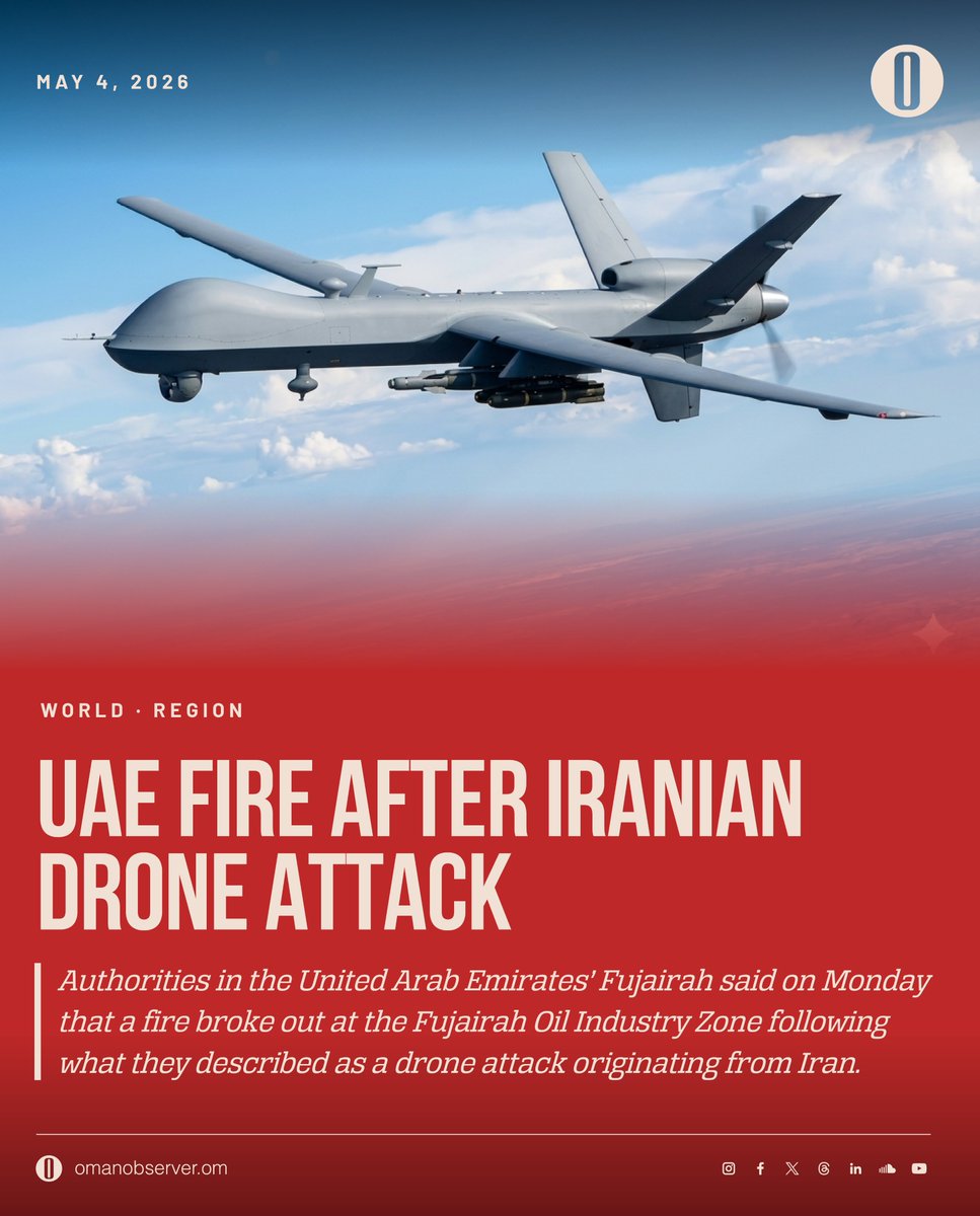 UAE fire after Iranian drone attack https://t.co/uHZP19eSo5 via  @omanobserver