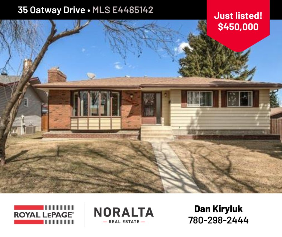 35 Oatway Dr/$450,000/Dan Kiryluk
royallepagenoralta.ca/listings/166-e…
#RLPlistings #stonyplainproperties