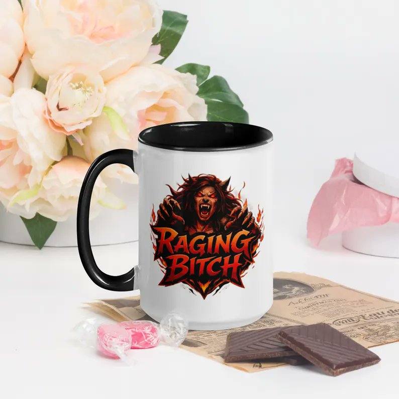 Thehealingguy's tweet photo. Raging Bitch Coffee Mug with Color Inside https://t.co/x0M4q2n0qB via @Etsy https://t.co/e2kUJBkWD6