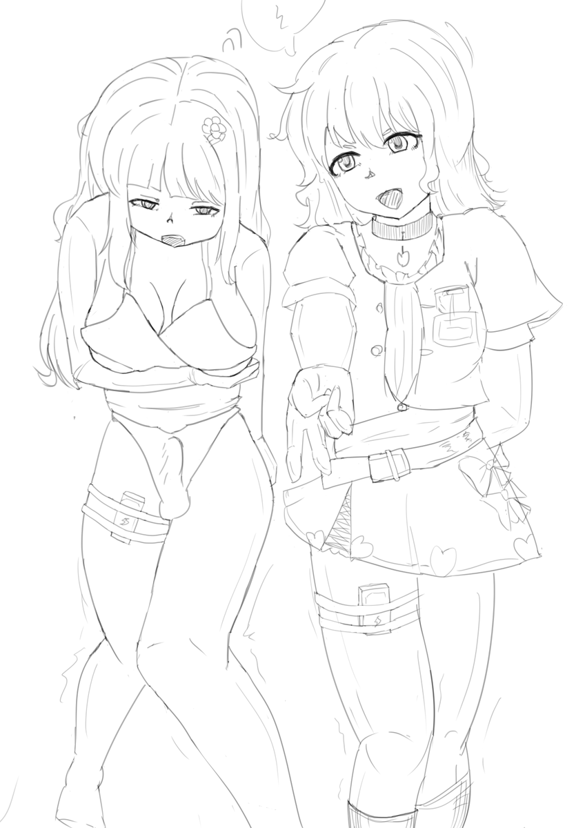 Dual_Role_'s tweet photo. よく見かけるふとももに付けられている器具の詳細はわかんないけど描きました。 https://t.co/9xGpEf3Cyz