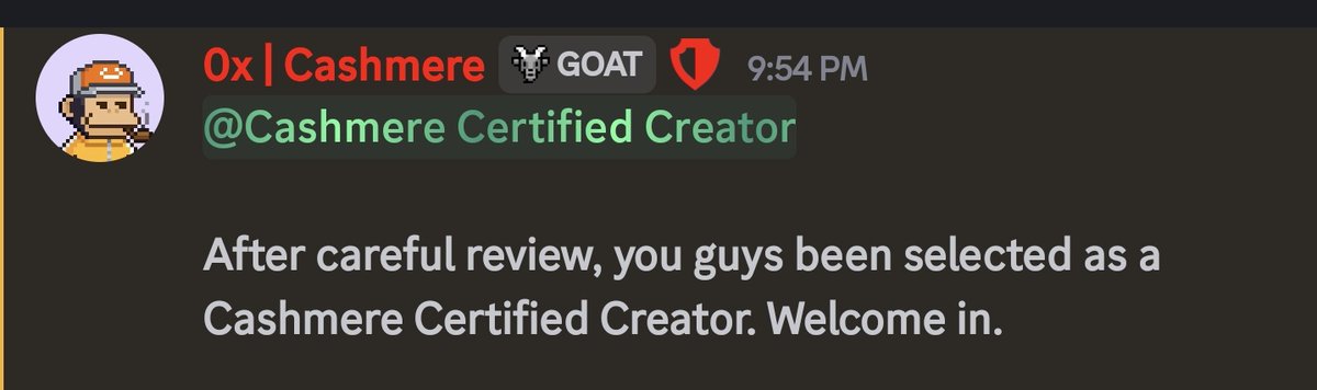 xsaktian's tweet photo. Joined goatmaxxing program to
learn, help, support @CashmereLabs @0xfust more core team and contributions to immediate powerfull.

ready to be a part of this 🫡 
Let's being goated all https://t.co/Zr8MQRc5rS