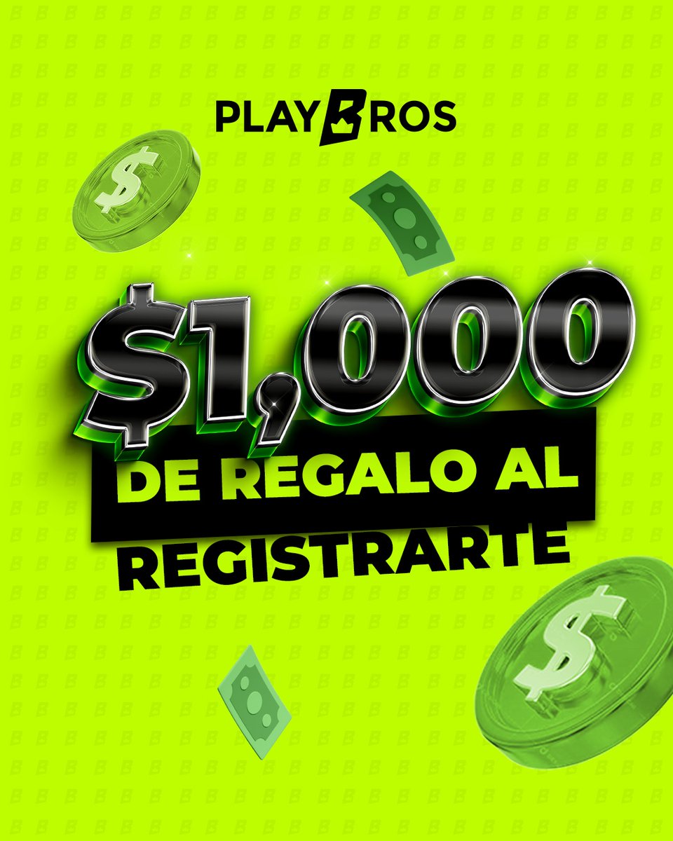 Playbrosmexico's tweet photo. Solo dale clic, regístrate y te regalamos $1,000 para apostar.