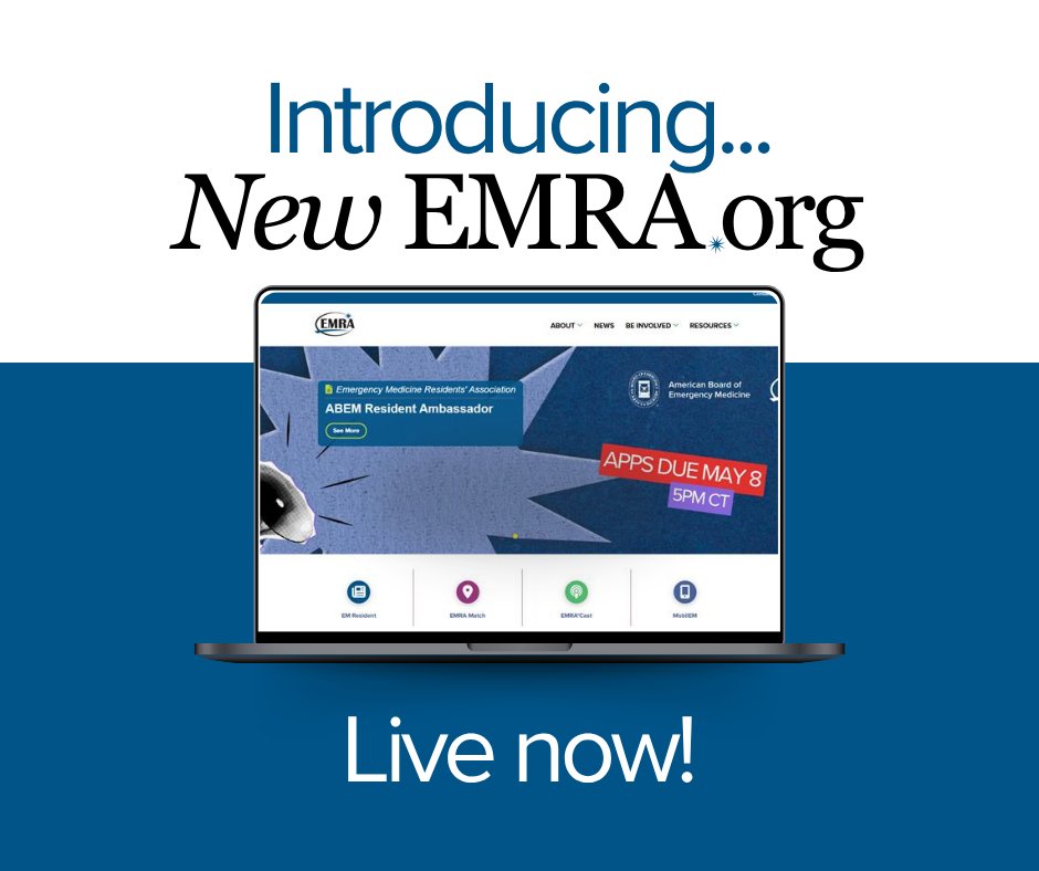 emresidents's tweet photo. Same URL, brand new experience. Our new website is live — with upgraded navigation, better search, and easier access to all your member benefits and resources.

Check it out at https://t.co/ce0FNtxHux!

#EMRA #EmergencyMedicine #EMResources https://t.co/xLPlVSRGEg