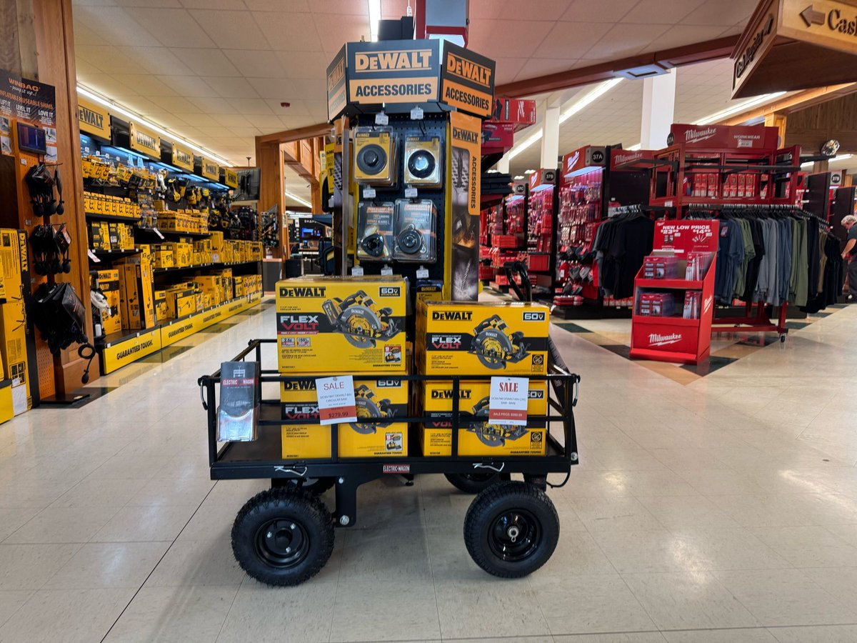 One of the best things about the Electric-Wagon? It runs on the drill batteries you already own.  

That means no proprietary battery packs, no expensive replacements, and no waiting around for specialty chargers. Just grab your existing batteries from brands like Milwaukee,