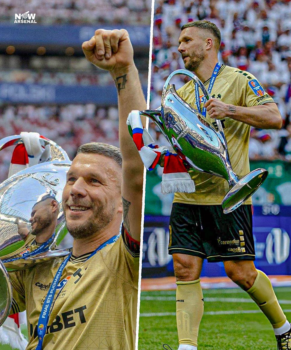 now_arsenaI's tweet photo. Former Arsenal star Lukas Podolski helped Gornik Zabrze win the Polish Cup for the first time in 54 years this weekend. https://t.co/61zU0t3XPI