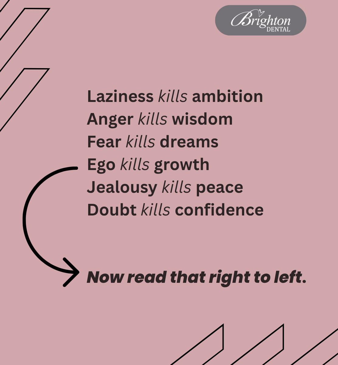 brighton_sd's tweet image. If you feel like you’ve lost touch with who you are, this will help you find your way back.
.
.
.
brightondentalsd.com
(619) 831-8559
10450 Friars Rd. Suite G,, San Diego, CA, United States, 92120
.
.
.
#selflove #selcare #mindset #BrightonDental #SanDiego #CA