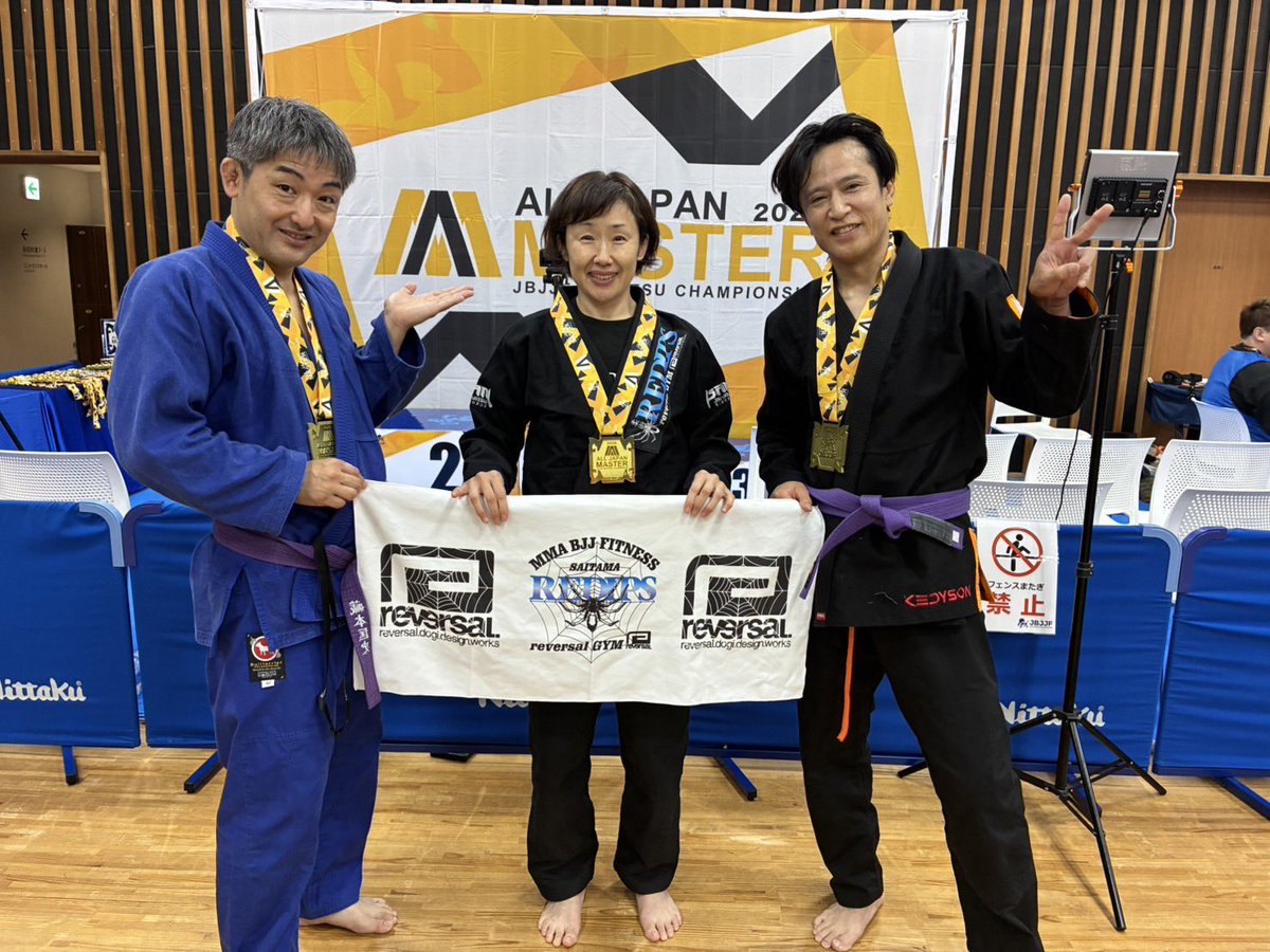 reversal_redips's tweet photo. 5/2(土)
第20回全日本マスター柔術選手権

試合結果
原口由美絵さん　優勝
松浦宏至さん　3位
藏本匡史さん　3位
丸山明義さん　欠場

応援ありがとうございました！ https://t.co/FOofEwwmJj